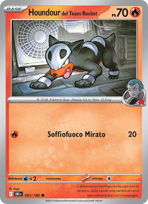 Houndour del Team Rocket Rivali Predestinati 037/182