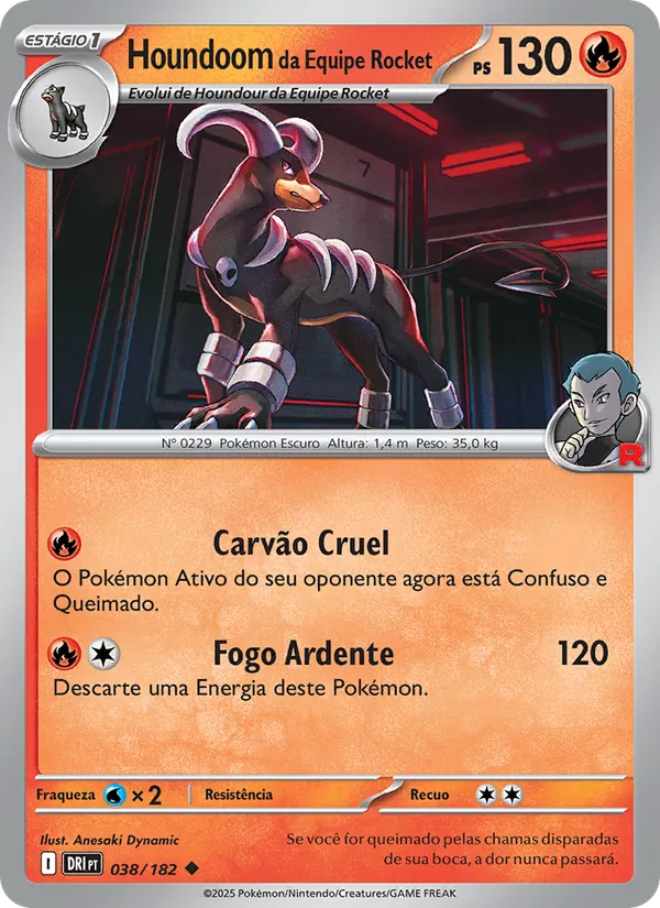 Houndoom da Equipe Rocket Rivais Predestinados 038/182