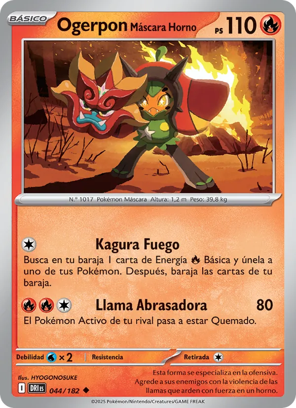 Ogerpon Máscara Horno Rivales Predestinados 044/182