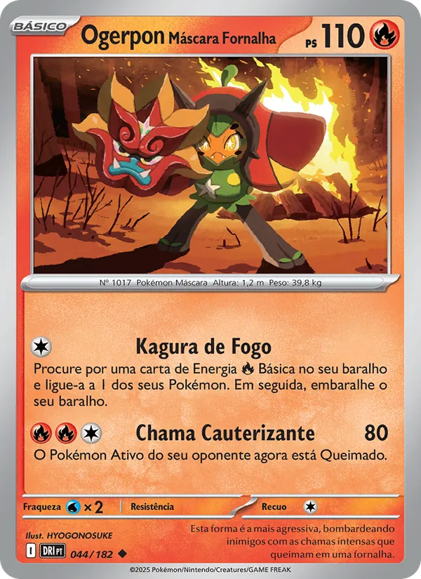 Ogerpon Máscara Fornalha Rivais Predestinados 044/182