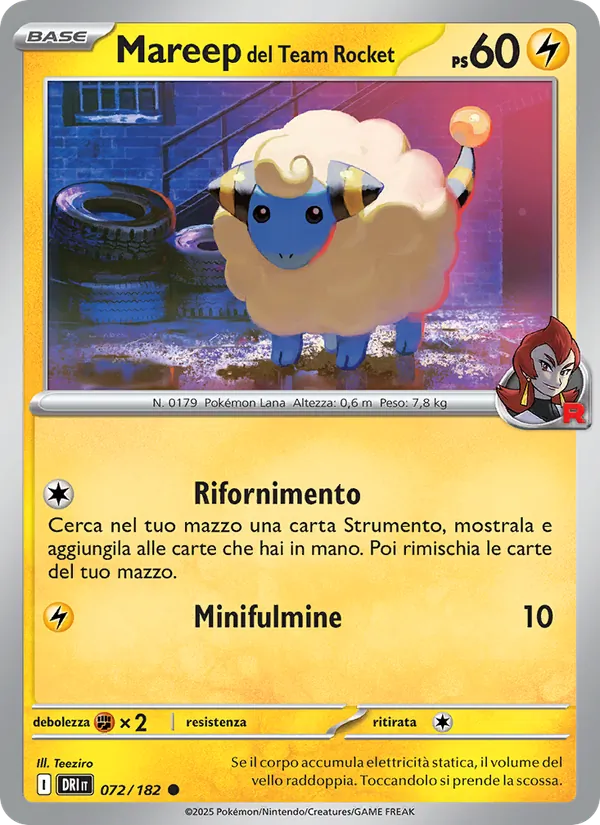 Mareep del Team Rocket Rivali Predestinati 072/182