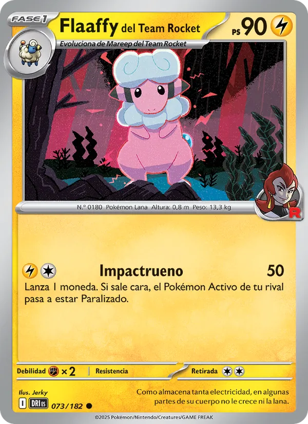 Flaaffy del Team Rocket Rivales Predestinados 073/182