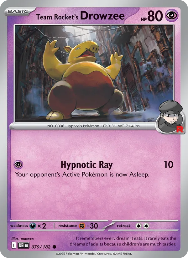 Team Rocket's Drowzee Destined Rivals 079/182