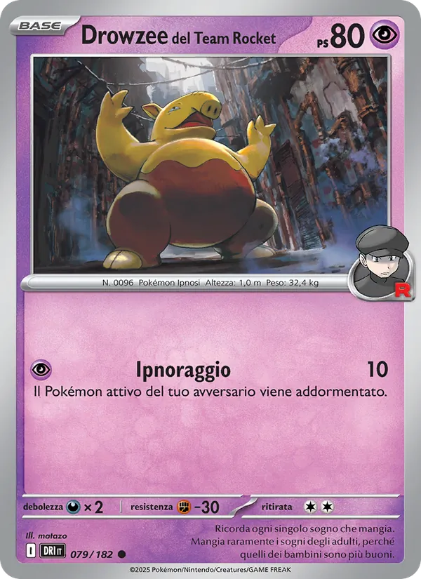 Drowzee del Team Rocket Rivali Predestinati 079/182