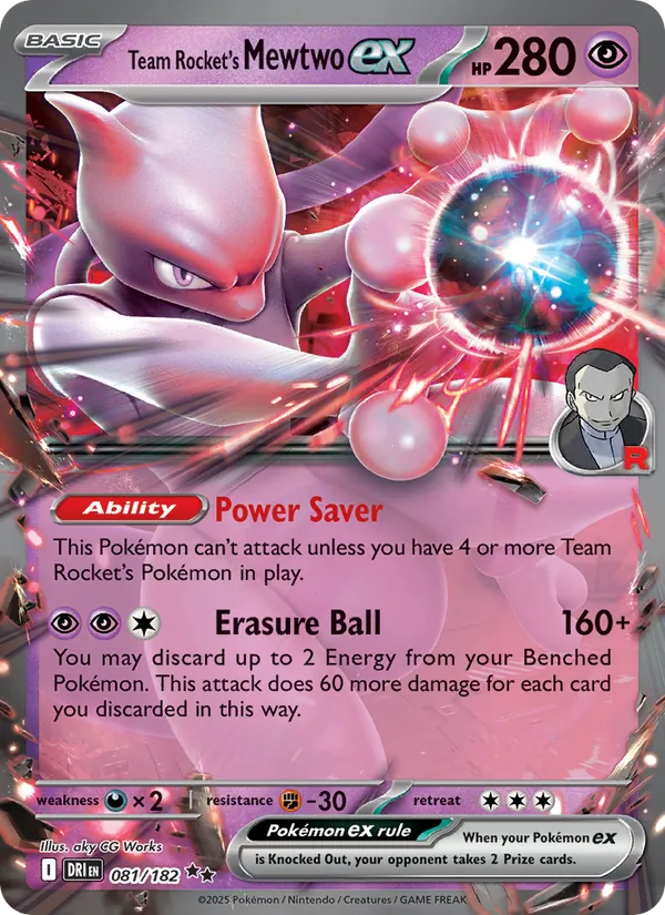 Team Rocket's Mewtwo ex Destined Rivals 081/182