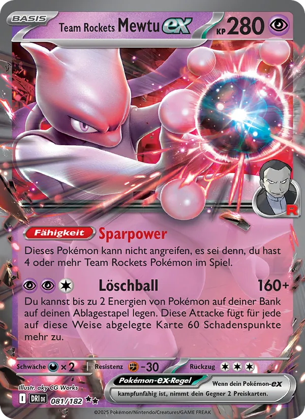 Team Rockets Mewtu-ex Ewige Rivalen 081/182