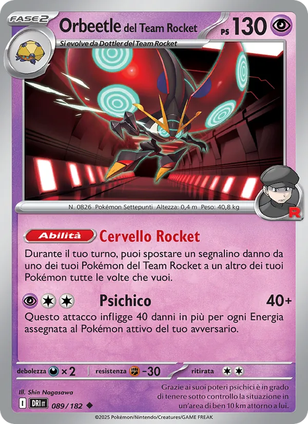 Orbeetle del Team Rocket Rivali Predestinati 089/182