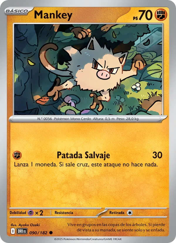 Mankey Rivales Predestinados 090/182