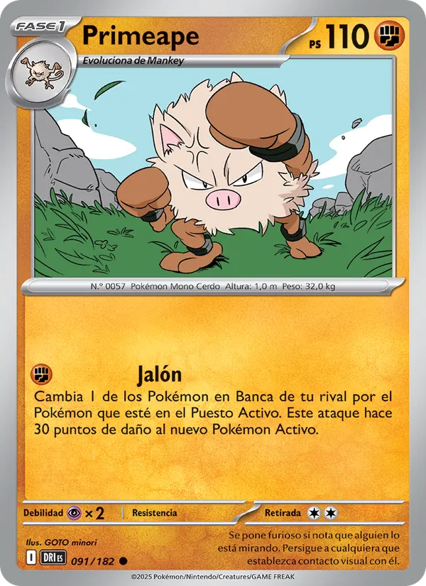 Primeape Rivales Predestinados 091/182