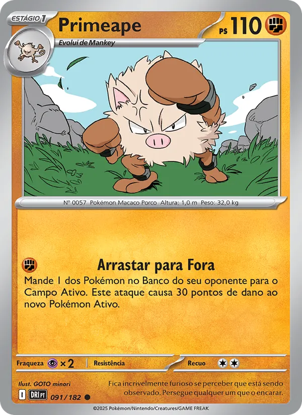Primeape Rivais Predestinados 091/182
