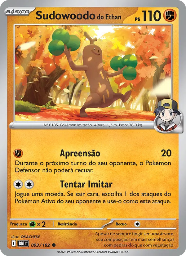 Sudowoodo do Ethan Rivais Predestinados 093/182