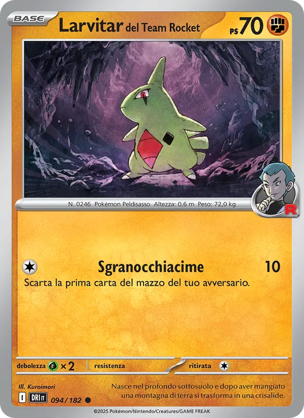 Larvitar del Team Rocket Rivali Predestinati 094/182