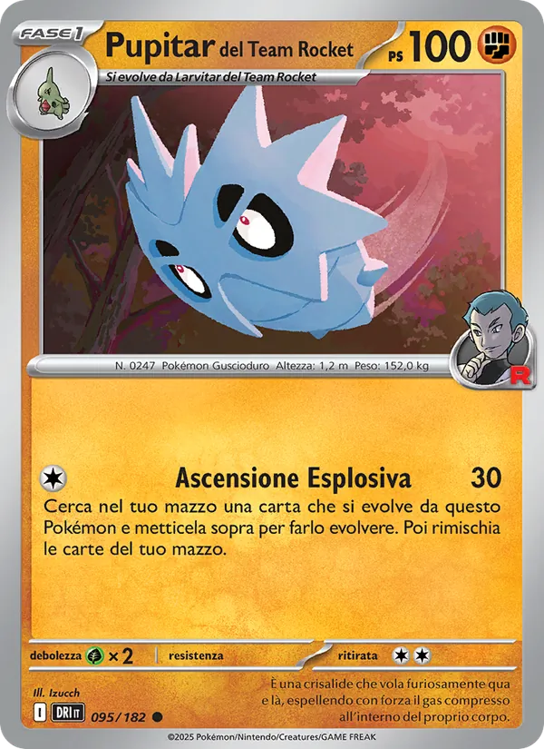 Pupitar del Team Rocket Rivali Predestinati 095/182