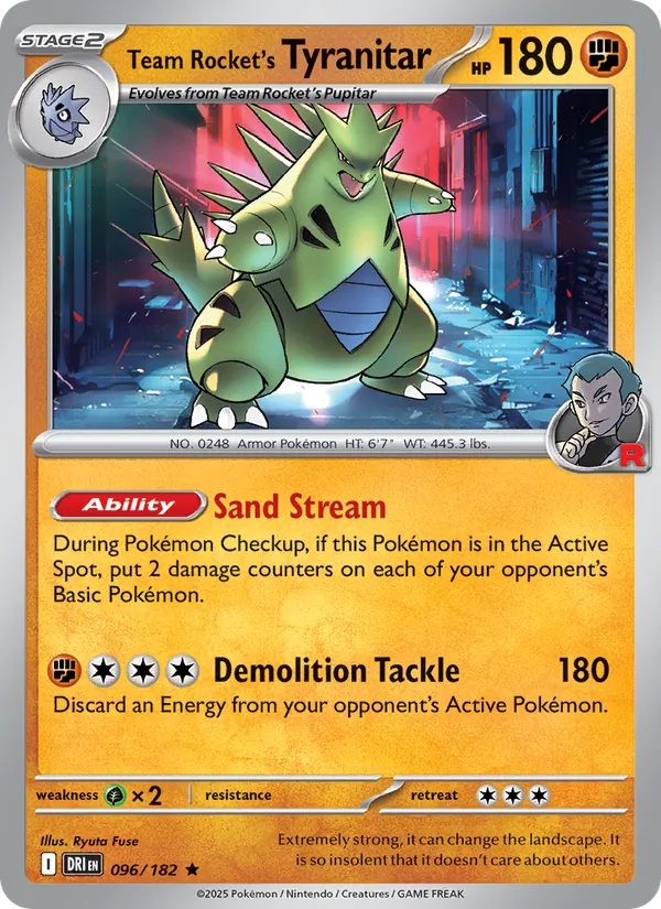 Team Rocket's Tyranitar Destined Rivals 096/182