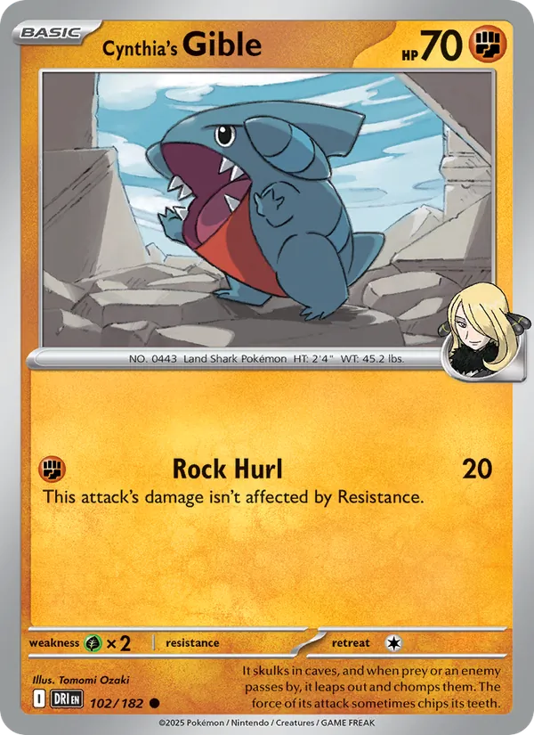 Cynthia's Gible Destined Rivals 102/182