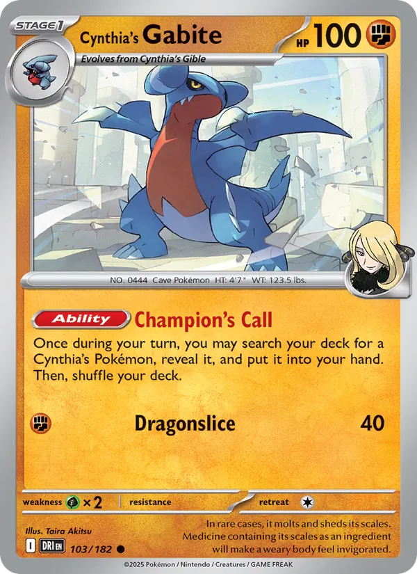 Cynthia's Gabite Destined Rivals 103/182