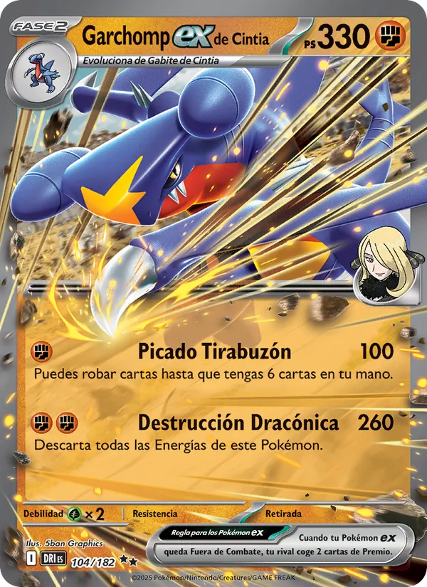 Garchomp ex de Cintia Rivales Predestinados 104/182