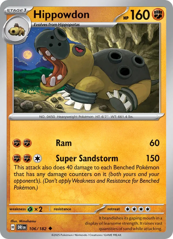 Hippowdon Destined Rivals 106/182
