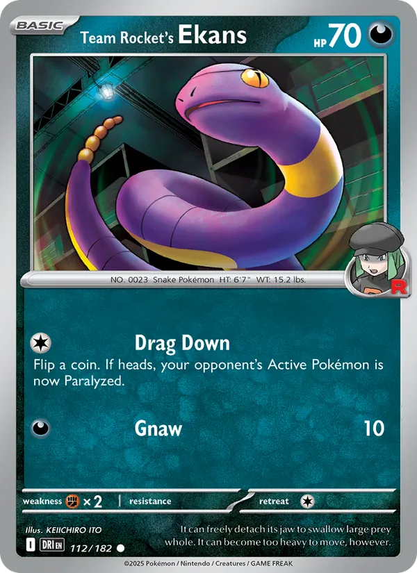 Team Rocket's Ekans Destined Rivals 112/182