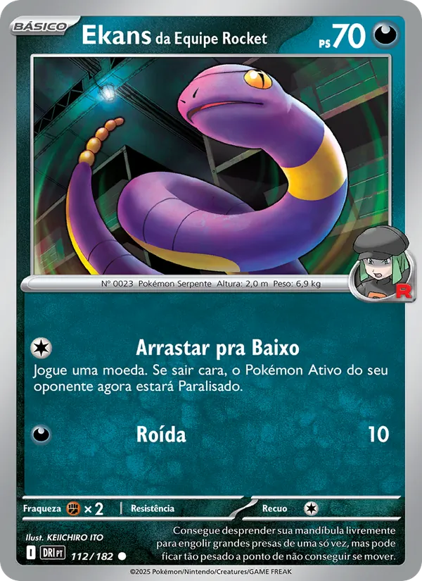 Ekans da Equipe Rocket Rivais Predestinados 112/182