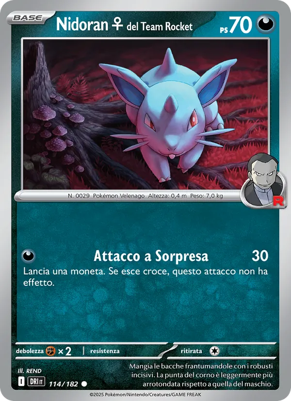 Nidoran♀ del Team Rocket Rivali Predestinati 114/182