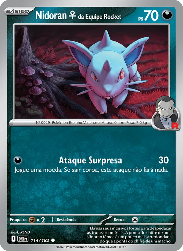 Nidoran♀ da Equipe Rocket Rivais Predestinados 114/182