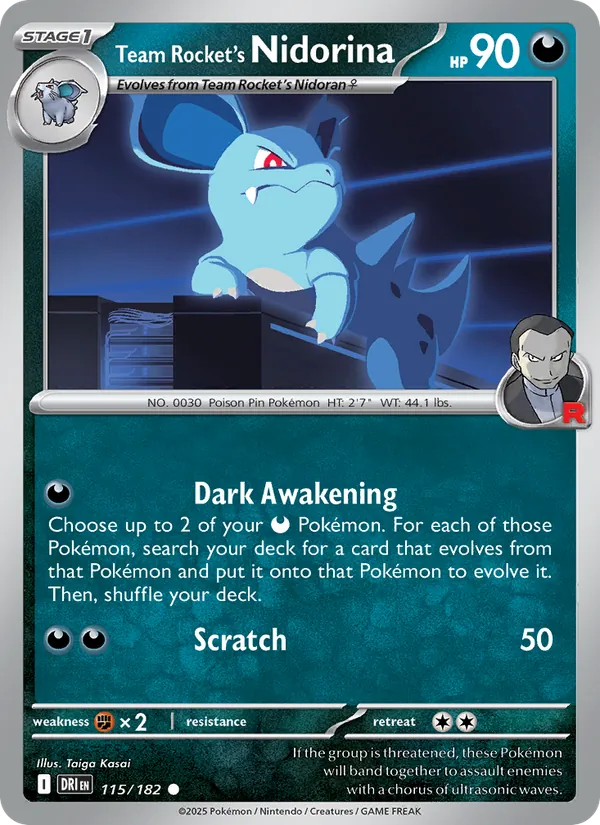 Team Rocket's Nidorina Destined Rivals 115/182