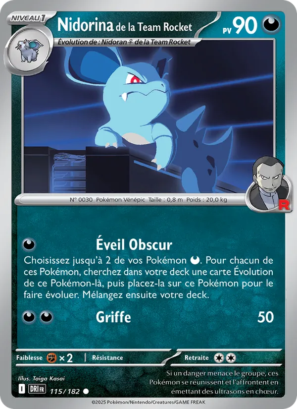 Nidorina de la Team Rocket Rivalités Destinées 115/182