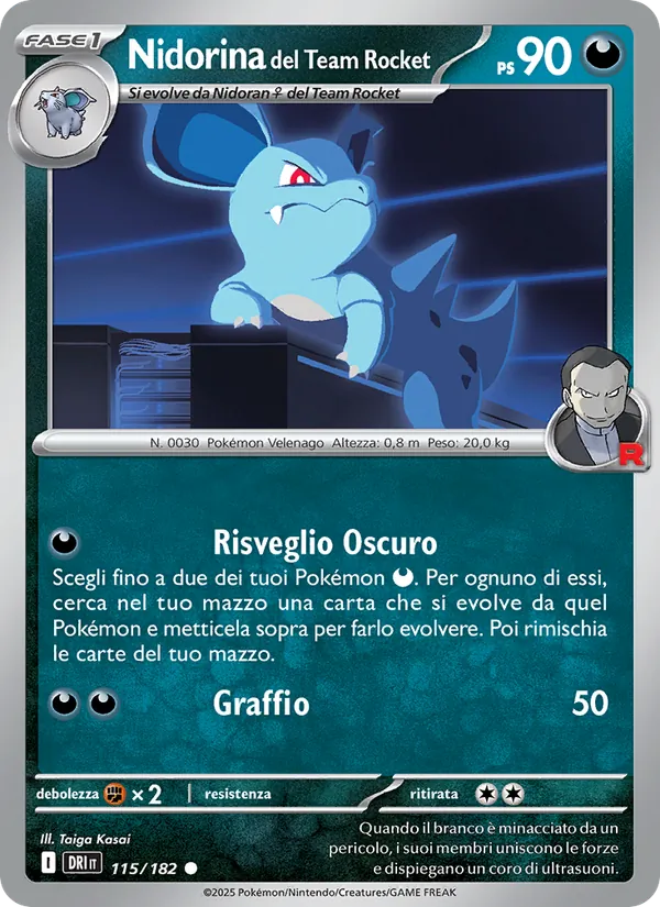 Nidorina del Team Rocket Rivali Predestinati 115/182