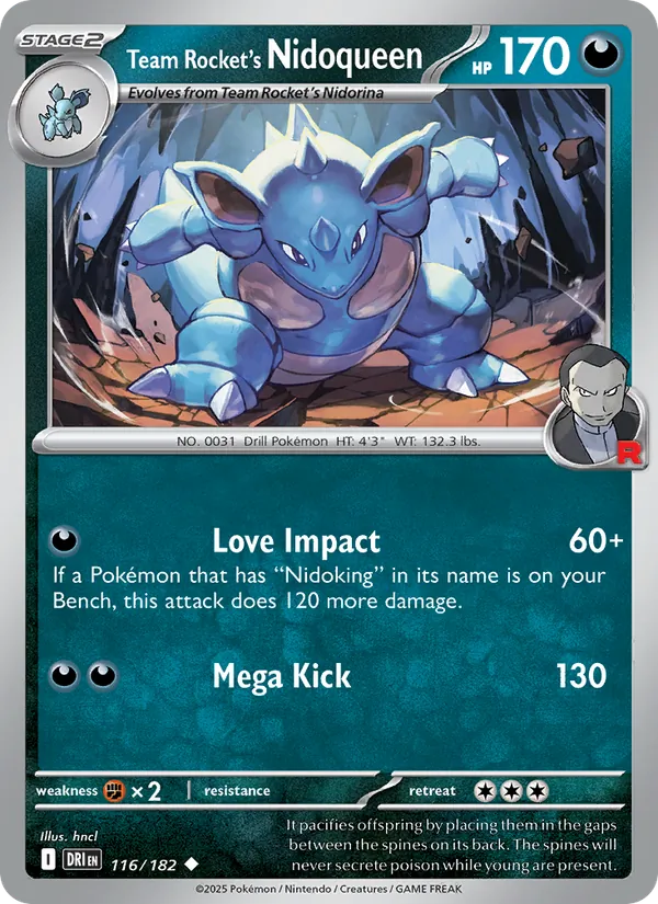 Team Rocket's Nidoqueen Destined Rivals 116/182