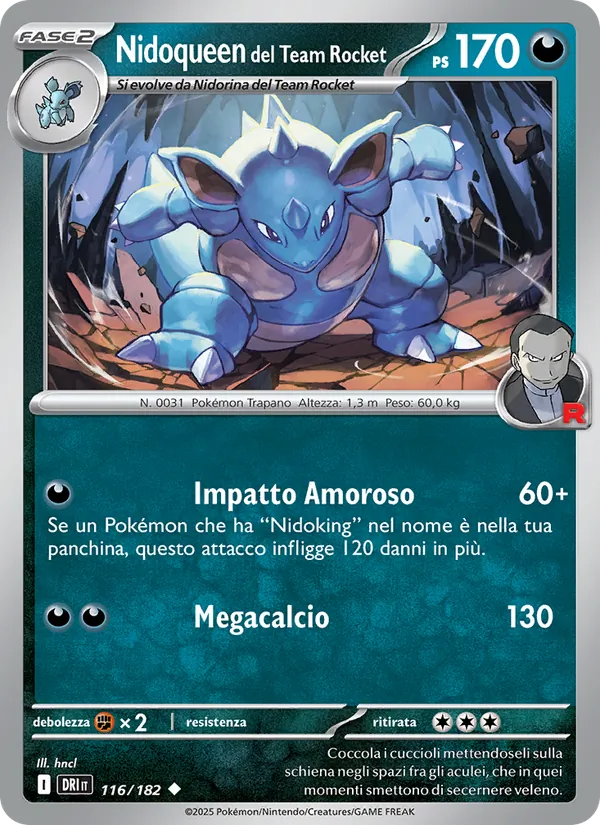 Nidoqueen del Team Rocket Rivali Predestinati 116/182
