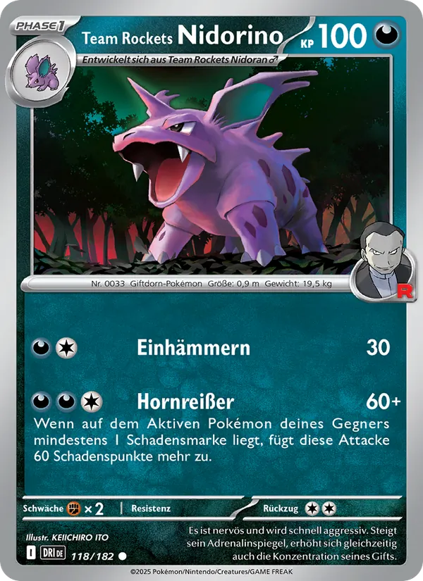 Team Rockets Nidorino Ewige Rivalen 118/182