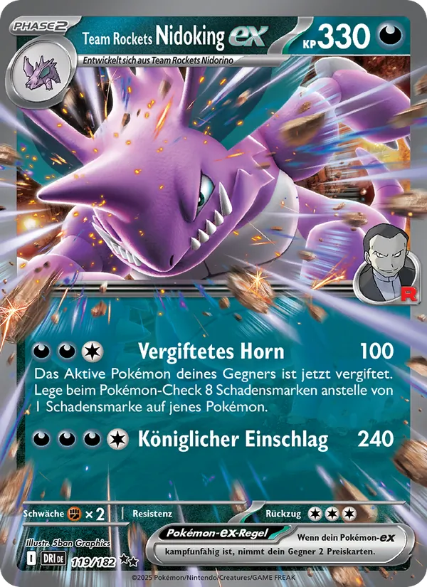 Team Rockets Nidoking-ex Ewige Rivalen 119/182