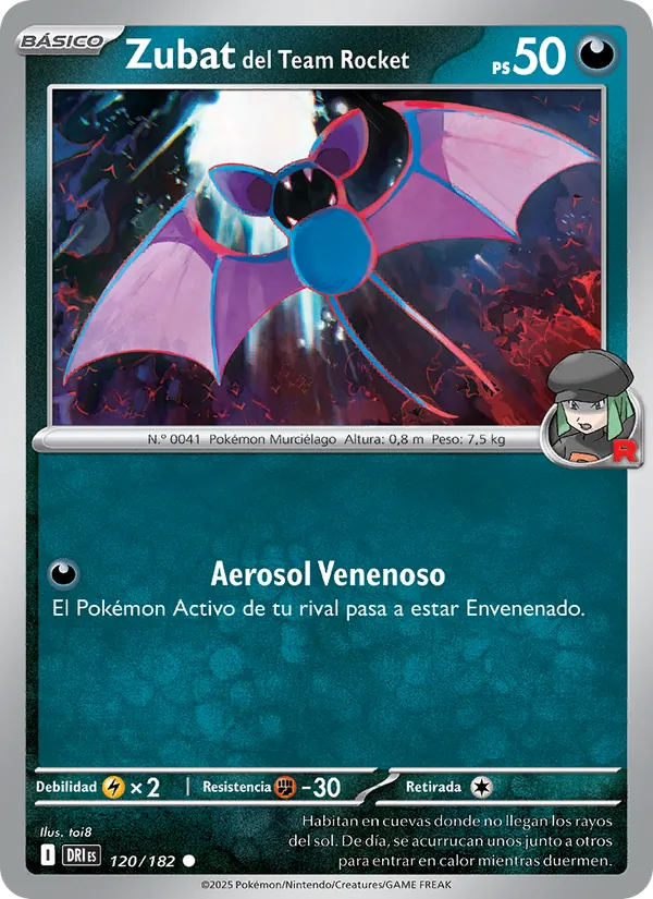 Zubat del Team Rocket Rivales Predestinados 120/182