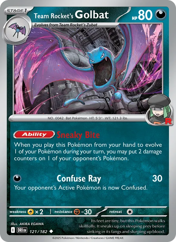 Team Rocket's Golbat Destined Rivals 121/182