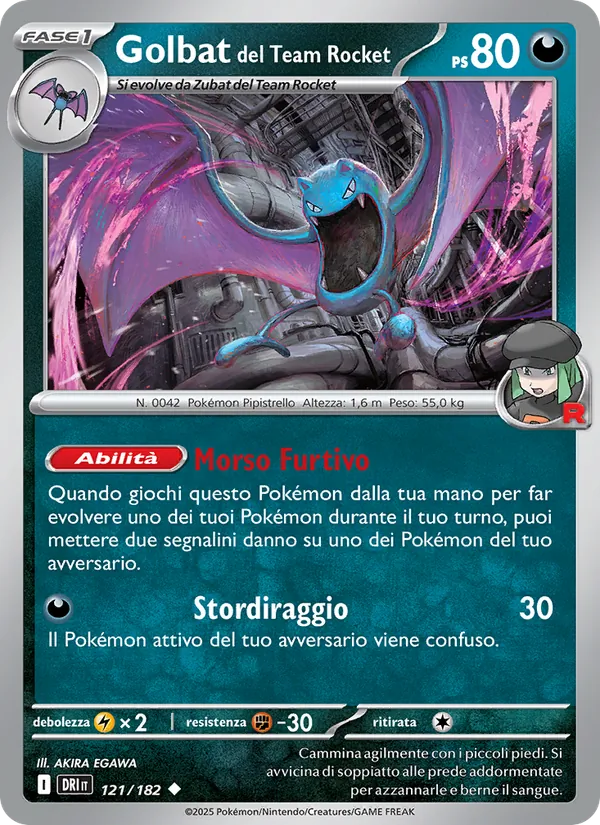 Golbat del Team Rocket Rivali Predestinati 121/182