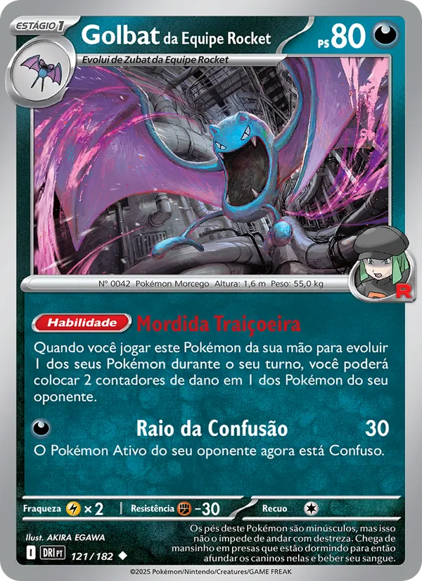 Golbat da Equipe Rocket Rivais Predestinados 121/182