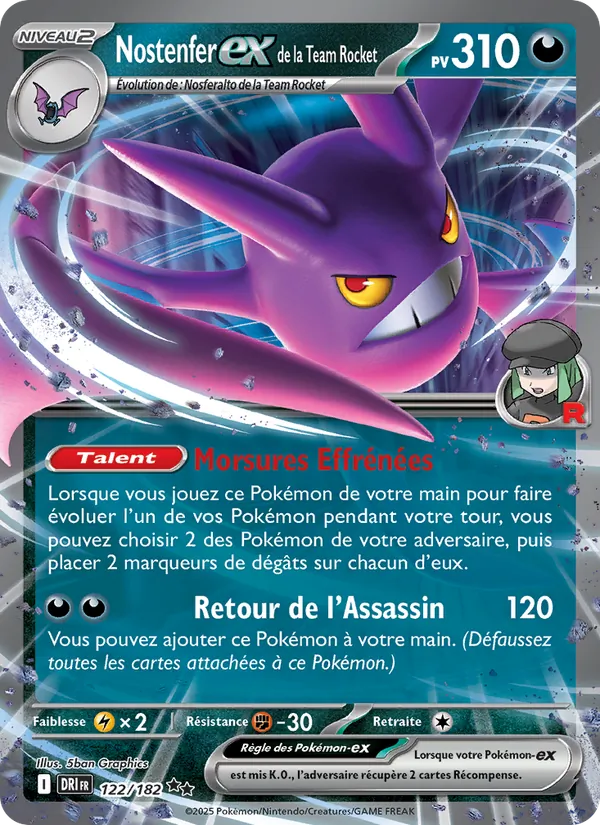 Nostenfer-ex de la Team Rocket Rivalités Destinées 122/182