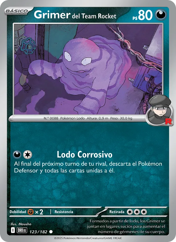 Grimer del Team Rocket Rivales Predestinados 123/182