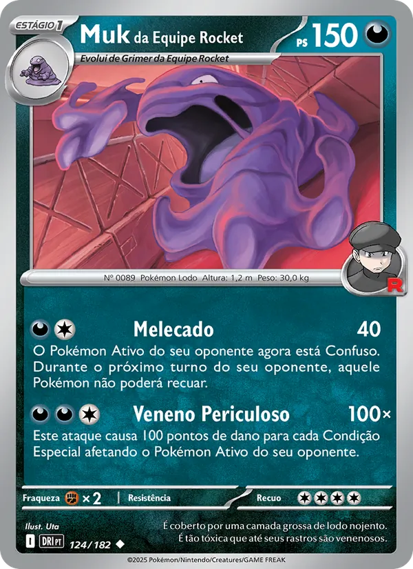 Muk da Equipe Rocket Rivais Predestinados 124/182