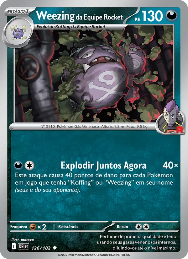 Weezing da Equipe Rocket Rivais Predestinados 126/182