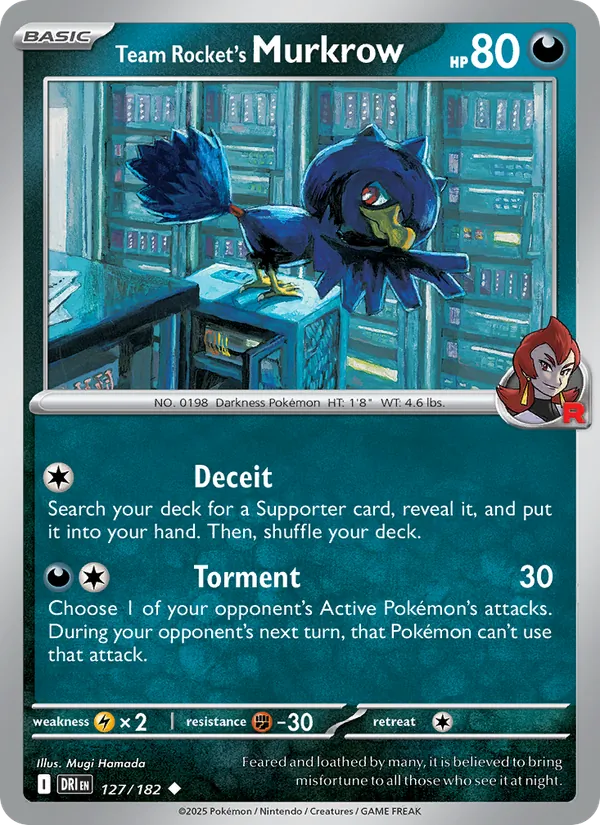 Team Rocket's Murkrow Destined Rivals 127/182