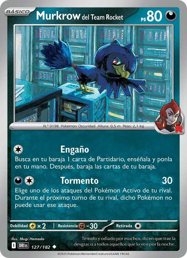 Murkrow del Team Rocket Rivales Predestinados 127/182