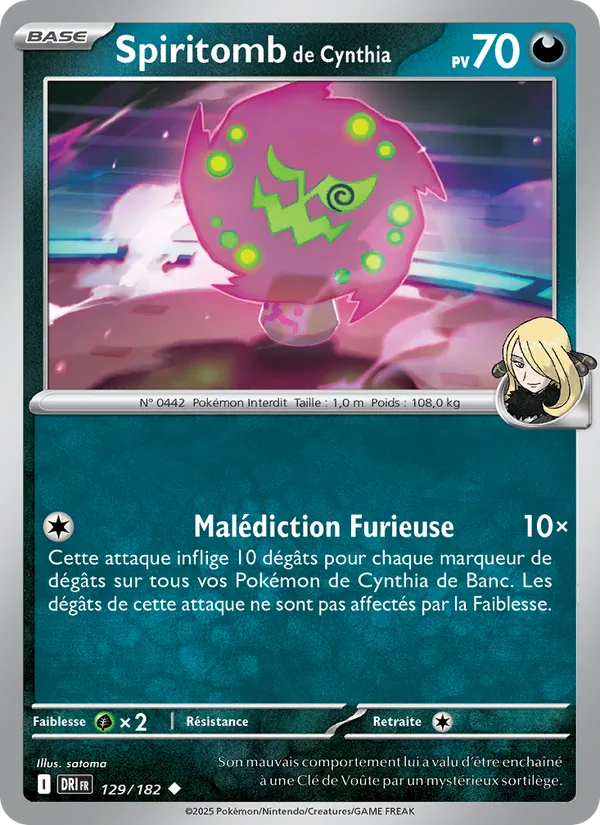 Spiritomb de Cynthia Rivalités Destinées 129/182