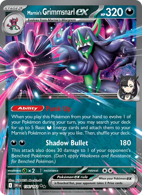 Marnie's Grimmsnarl ex Destined Rivals 136/182