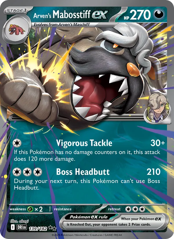 Arven's Mabosstiff ex Destined Rivals 139/182
