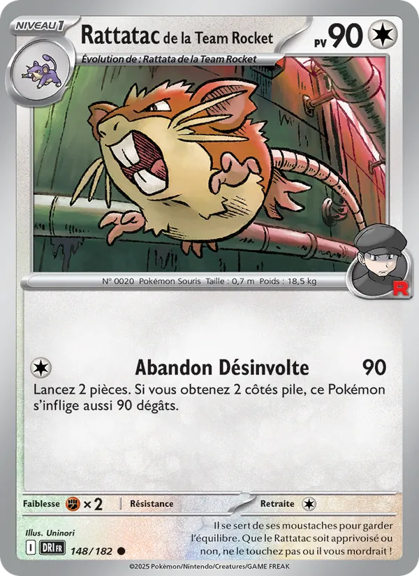 Rattatac de la Team Rocket Rivalités Destinées 148/182