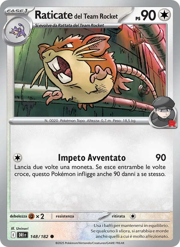 Raticate del Team Rocket Rivali Predestinati 148/182