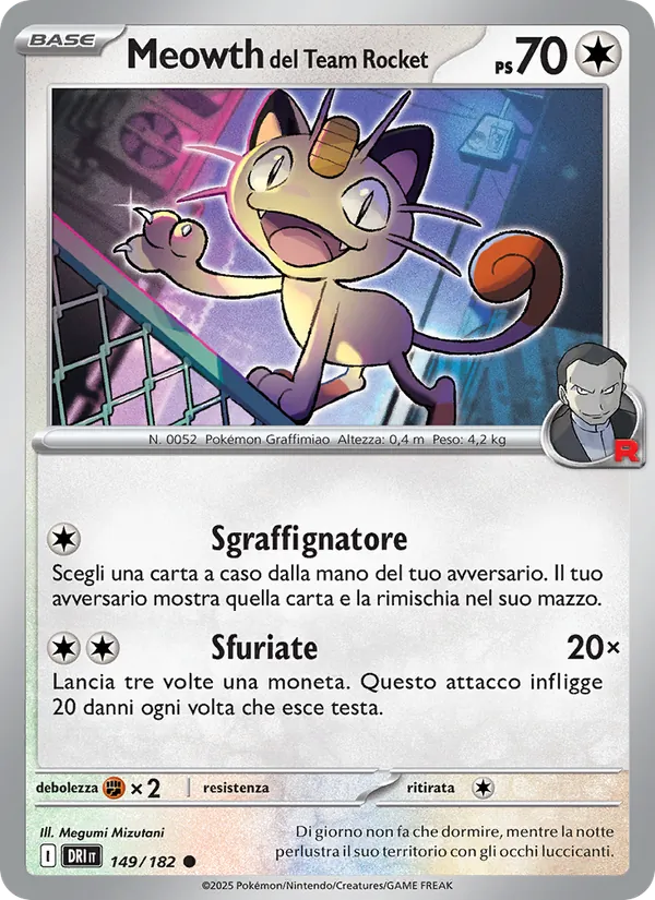 Meowth del Team Rocket Rivali Predestinati 149/182