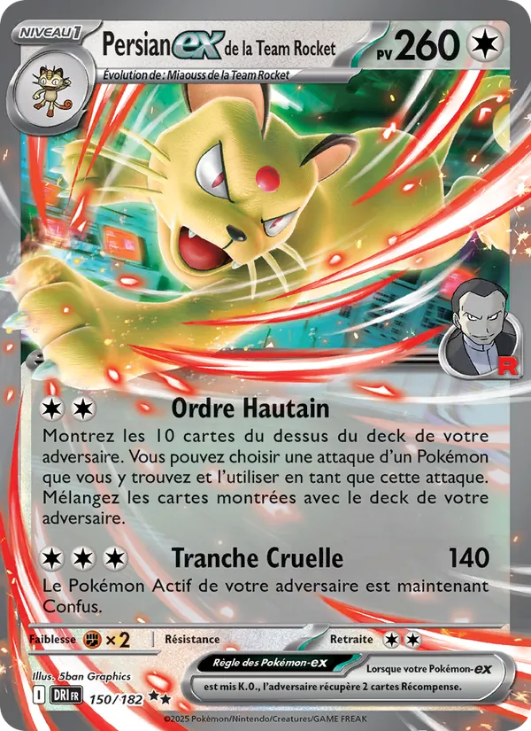 Persian-ex de la Team Rocket Rivalités Destinées 150/182